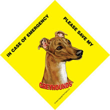 Load image into Gallery viewer, Greyhound Emergency Sign