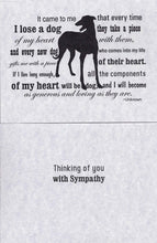 Load image into Gallery viewer, Greyhound Dog Sympathy Card Set
