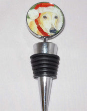 Load image into Gallery viewer, Greyhound Santa Bottle Stopper