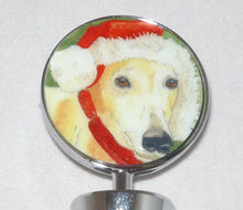 Load image into Gallery viewer, Greyhound Santa Bottle Stopper