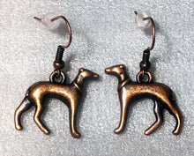 Load image into Gallery viewer, Greyhound Earrings Copper