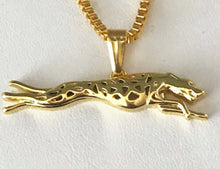 Load image into Gallery viewer, Pendant Necklace with Running Greyhound or Whippet, choose gold or silver
