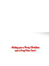 Load image into Gallery viewer, Wood Ornament Greyhound Christmas Card