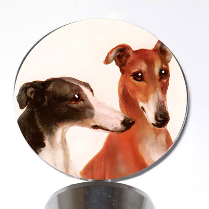 Alt Art Pair of Greyhound Dogs Bottle Stopper