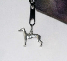 Load image into Gallery viewer, Two Greyhounds or Whippet Dogs Clutch/Makeup Bag with Charm
