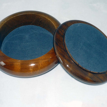 Greyhound Adorned Wood and Onyx Covered Dish