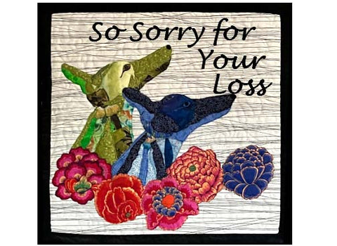 So Sorry for Your Loss Greyhound Dog Sympathy Cards, set of 4, with envelopes