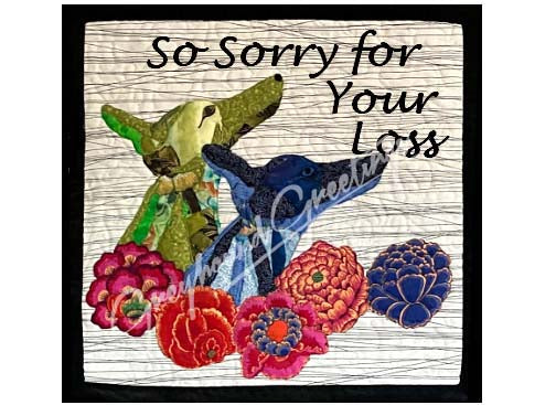So Sorry for Your Loss Greyhound Dog Sympathy Cards, set of 4, with envelopes