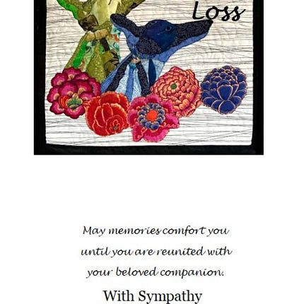 So Sorry for Your Loss Greyhound Dog Sympathy Cards, set of 4, with envelopes