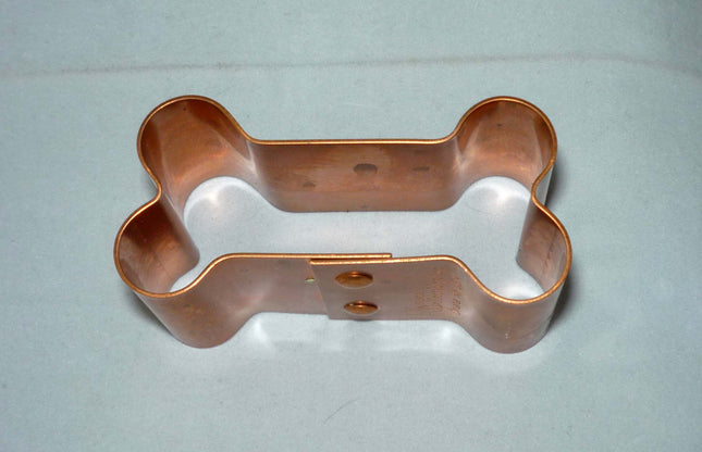 Dog Bone Copper Cookie Cutter, Small, with Recipes