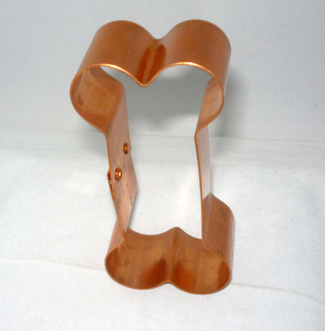 Dog Bone Copper Cookie Cutter, Large, with Recipes