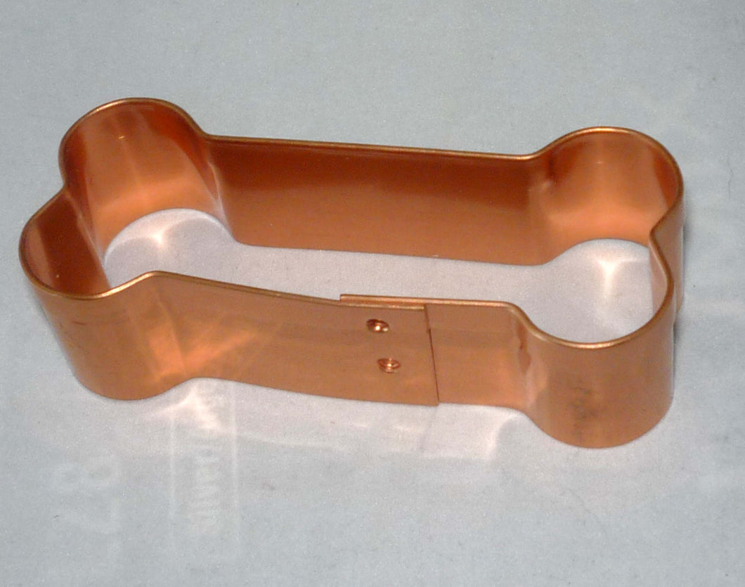 Dog Bone Copper Cookie Cutter, Medium, with Recipes