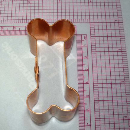 Dog Bone Copper Cookie Cutter, Small, with Recipes