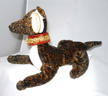 Load image into Gallery viewer, Greyhound Blingy Beanie Baby - Brindle with White Belly w Martingale
