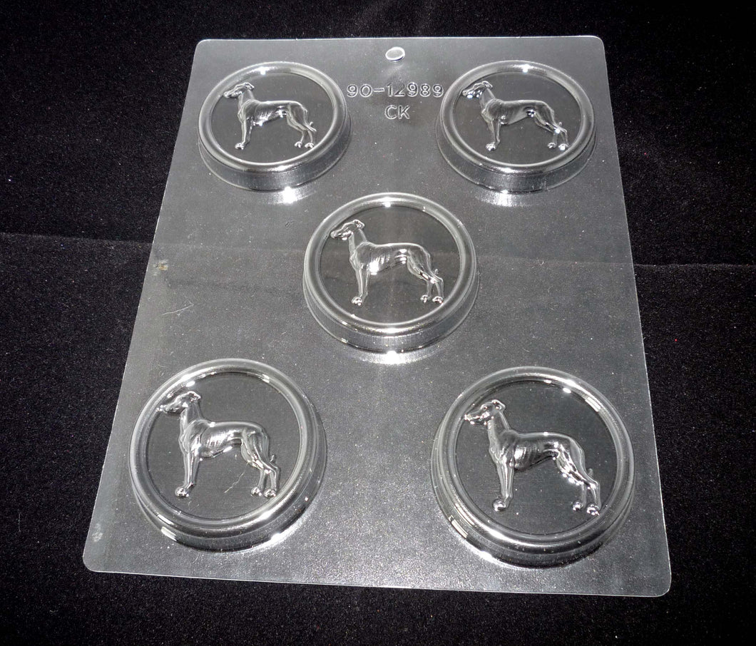 Greyhound Dog Shaped Candy or Soap Mold