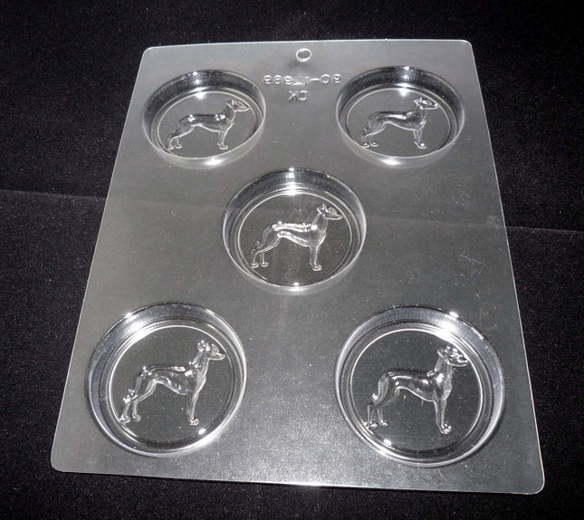 Greyhound Dog Shaped Candy or Soap Mold