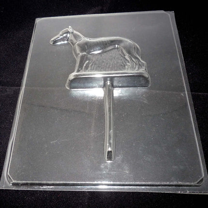 Greyhound Dog Shaped Candy on a Stick or Soap Mold