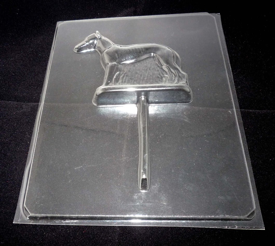 Greyhound Dog Shaped Candy on a Stick or Soap Mold