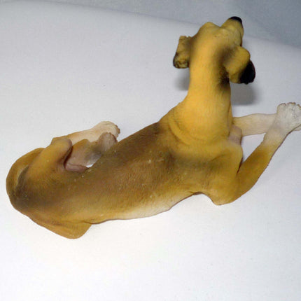 Greyhound Figurine, Realistically Colored Resin, 4" - Fawn