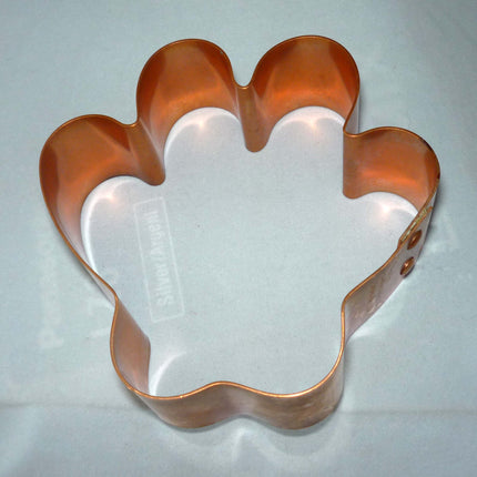 Paw Print Copper Cookie Cutter with Recipes