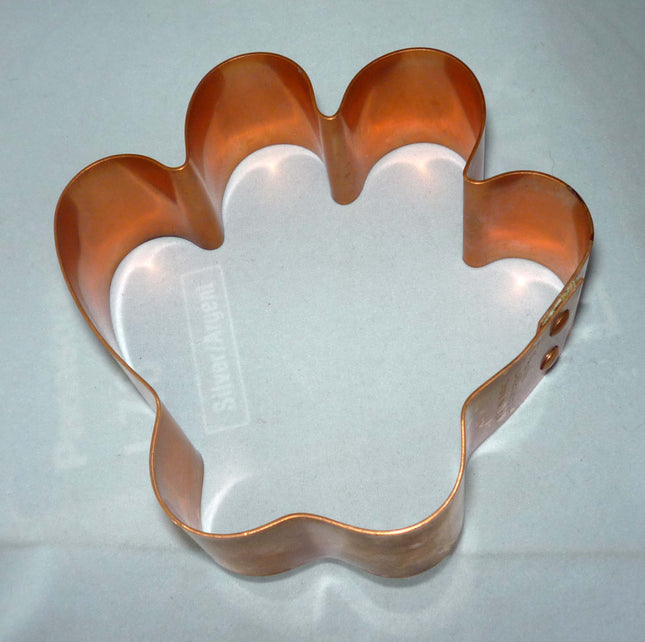 Paw Print Copper Cookie Cutter with Recipes