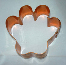 Load image into Gallery viewer, Paw Print Copper Cookie Cutter with Recipes
