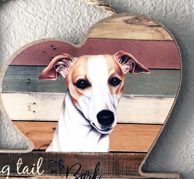 Greyhound LOVE Portrait/Traits - Wood, Made in USA