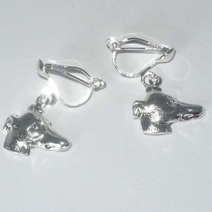 Greyhound Clip On Earrings