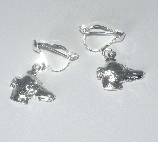 Greyhound Clip On Earrings