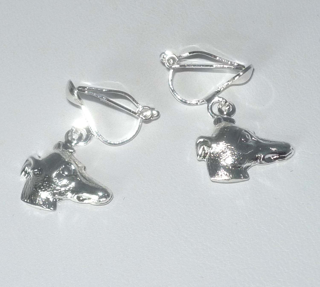 Greyhound Clip On Earrings