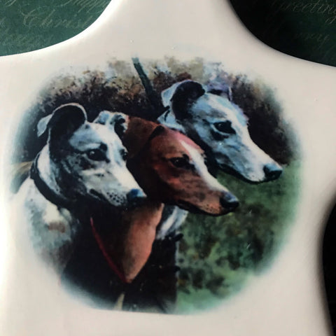 Porcelain Greyhound Ornament