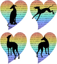 Load image into Gallery viewer, Greyhound Love Note Cards Whippet Galgo Dog Series III
