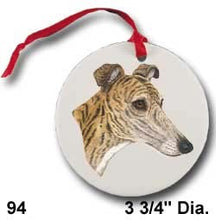 Load image into Gallery viewer, Porcelain Greyhound Ornament
