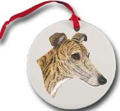 Porcelain Greyhound Ornament