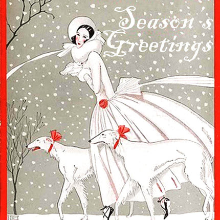 Greyhound Christmas Card