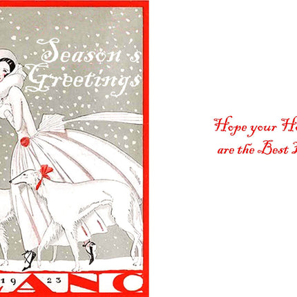 Greyhound Christmas Card