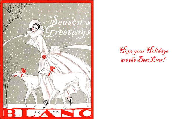Greyhound Christmas Card