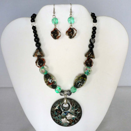 Greyhound Necklace and Earrings