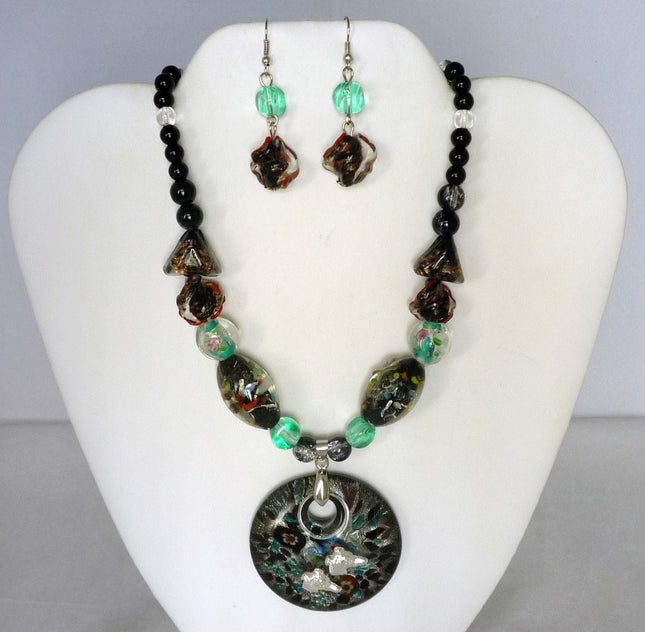 Greyhound Necklace and Earrings