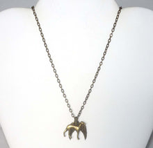 Load image into Gallery viewer, Bronze Greyhound and Wings Necklace
