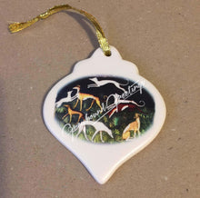 Load image into Gallery viewer, Greyhound Porcelain Ornament
