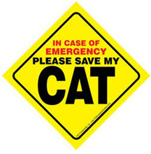 Load image into Gallery viewer, Cat Emergency Sign
