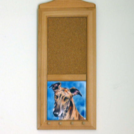 Greyhound Art Tile Memo Board
