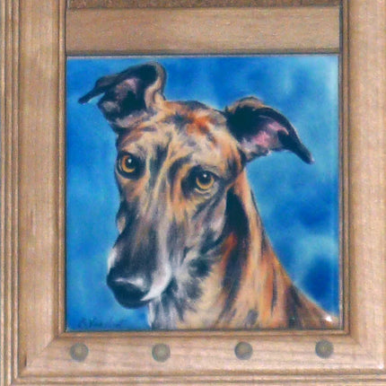 Greyhound Art Tile Memo Board