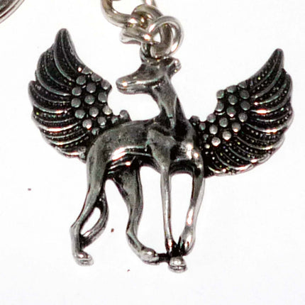 Greyhound Angel Keyring