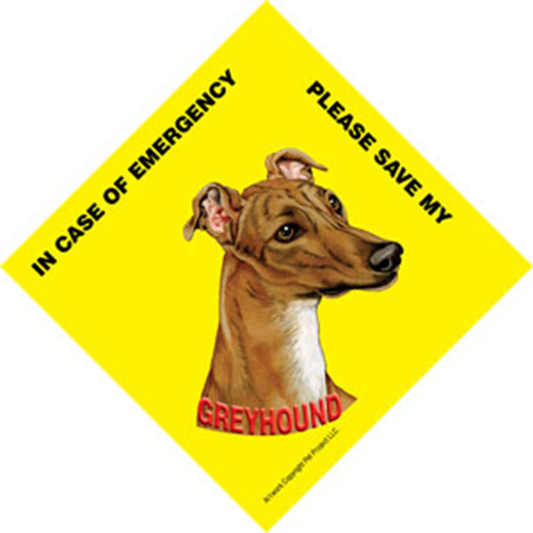 Greyhound Emergency Sign