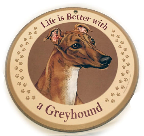 Wood Greyhound Sign