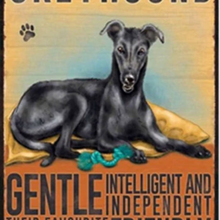 Greyhound Traits Metal Sign