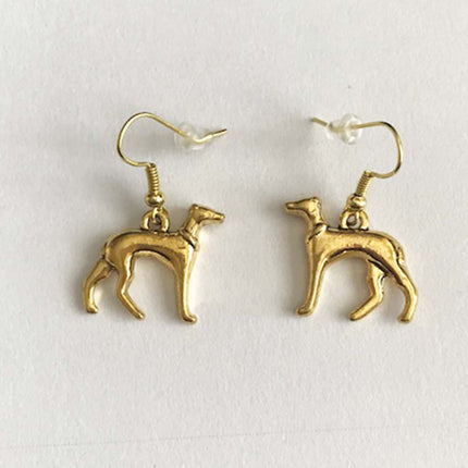 Greyhound Earrings Gold