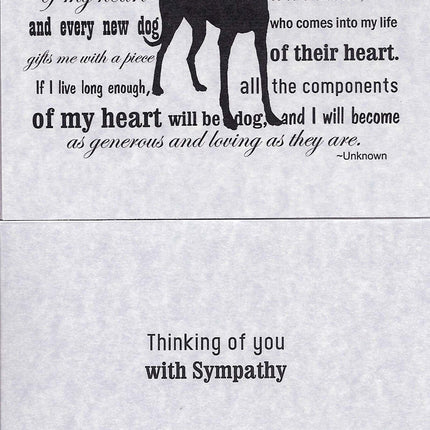 Greyhound Dog Sympathy Card Set